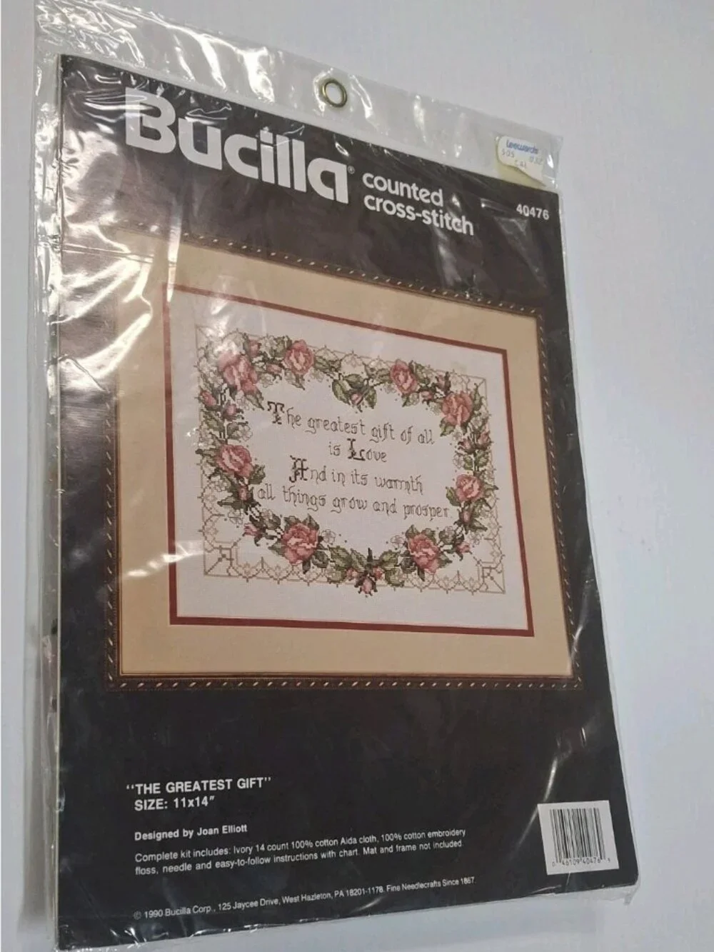 Vtg Bucilla Counted Cross Stitch Kit 40476 THE GREATEST GIFT 11